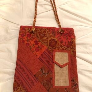 🔥5 FOR $25🔥 Patchwork Orange Thailand Purse